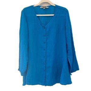 NWT FLAX LINEN BLOUSE